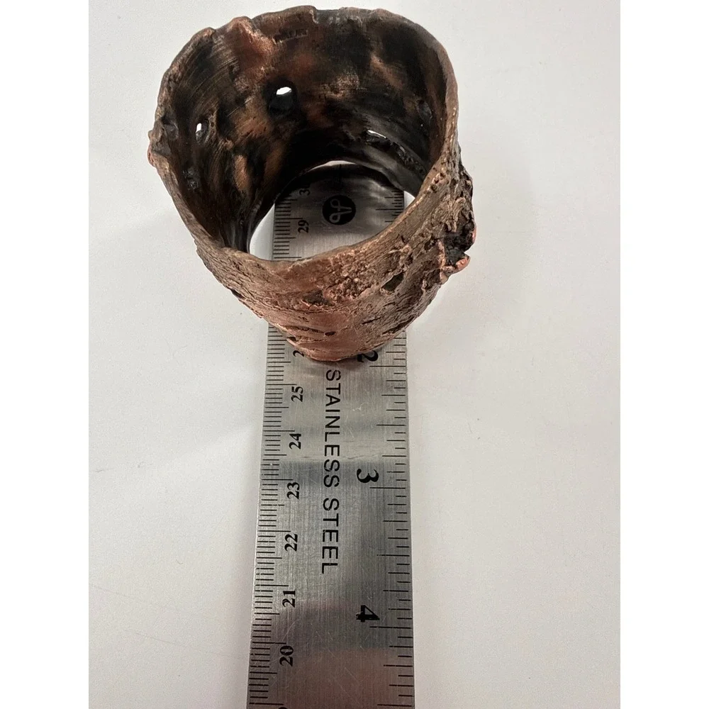 Michael Michaud Table Art Napkin Rings Birch Bark Texture Set of 8 Pewter